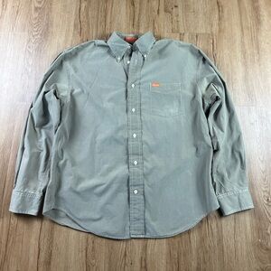 Façonnable France Button Down Shirt Mens Medium Cotton Made in Hong Kong
